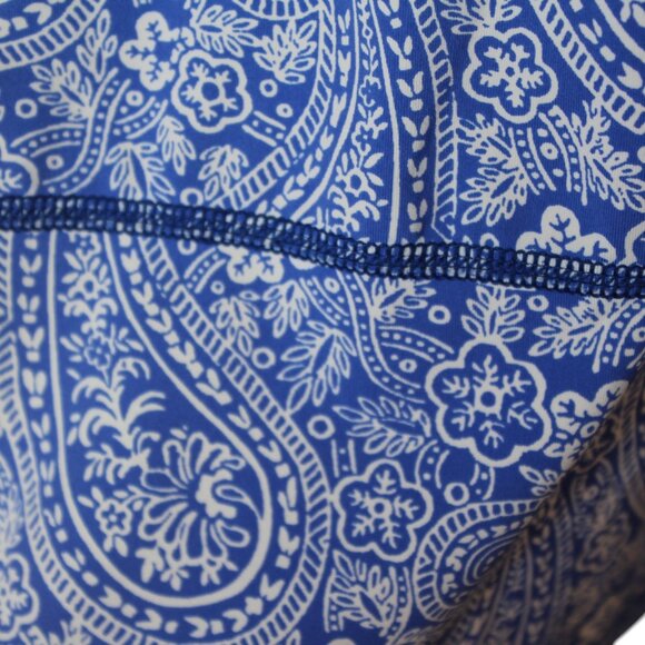 Land's End Comfy Pullover Dress Blue White Paisley 2x EUC - Picture 5 of 8